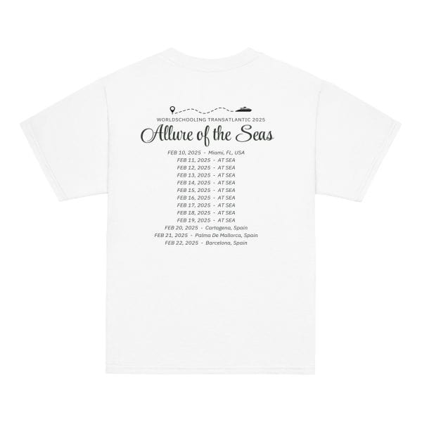 Transatlantic Allure of the Seas 2025 | BLACK FONT Youth T-Shirt