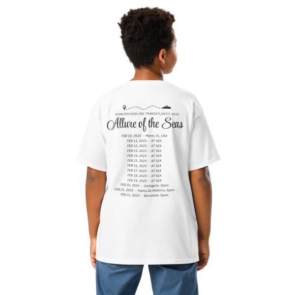 Transatlantic Allure of the Seas 2025 | BLACK FONT Youth T-Shirt