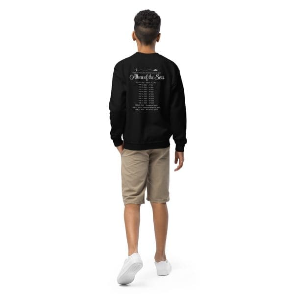 Transatlantic Allure of the Seas 2025 | WHITE FONT Youth Crewneck Sweatshirt