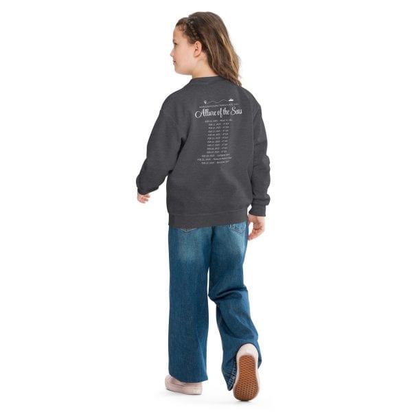 Transatlantic Allure of the Seas 2025 | WHITE FONT Youth Crewneck Sweatshirt