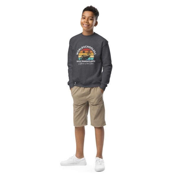 Transatlantic Allure of the Seas 2025 | WHITE FONT Youth Crewneck Sweatshirt