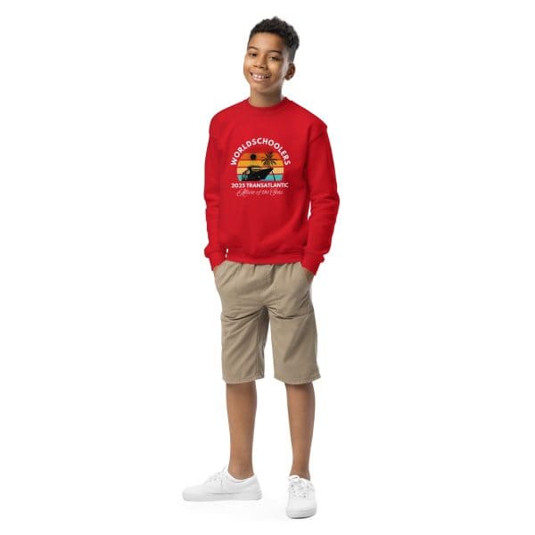 Transatlantic Allure of the Seas 2025 | WHITE FONT Youth Crewneck Sweatshirt