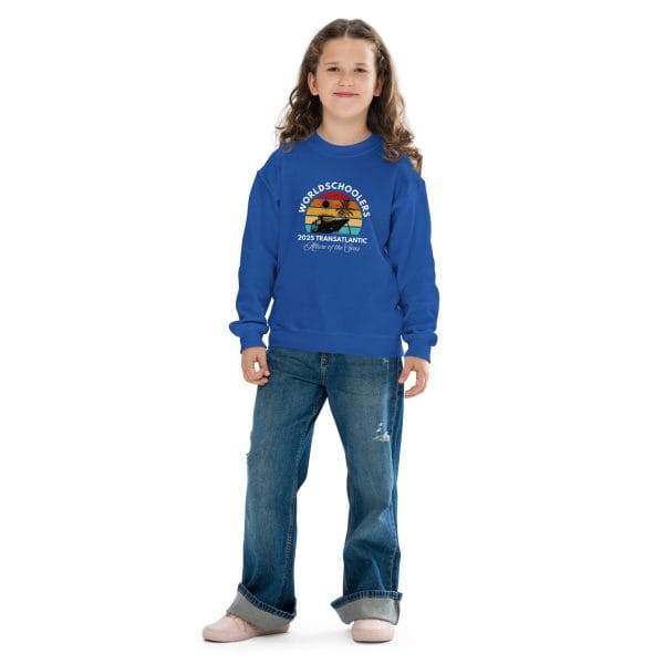 Transatlantic Allure of the Seas 2025 | WHITE FONT Youth Crewneck Sweatshirt