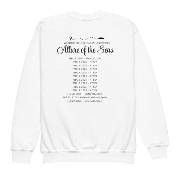 Transatlantic Allure of the Seas 2025 | Youth Crewneck Sweatshirt