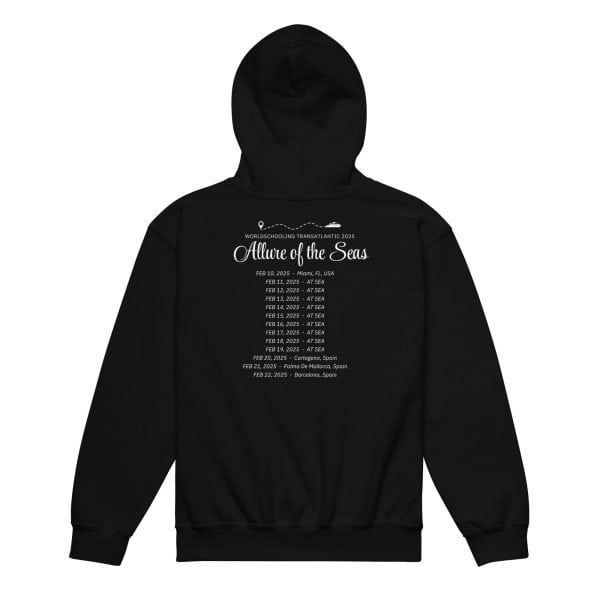 Transatlantic Allure of the Seas 2025 | White Font Youth hoodie