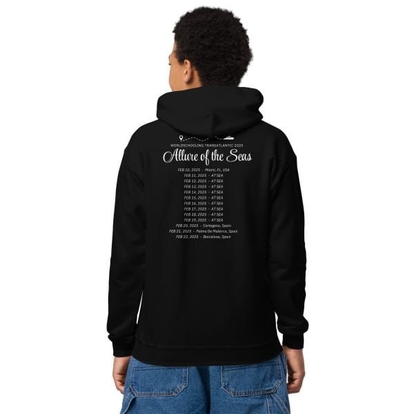 Transatlantic Allure of the Seas 2025 | White Font Youth hoodie