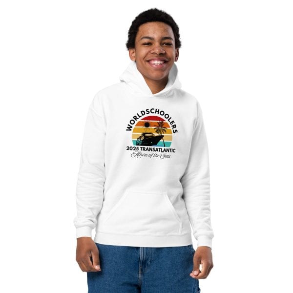 Transatlantic Allure of the Seas 2025 | Black Font Youth hoodie