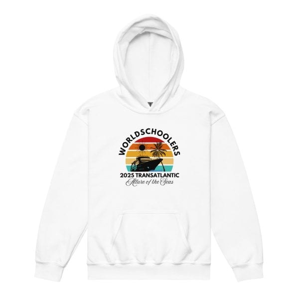 Transatlantic Allure of the Seas 2025 | Black Font Youth hoodie