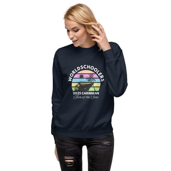 Icon of the Seas 2025 | White Font | Unisex Premium Sweatshirt