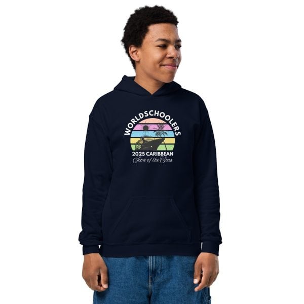 Icon of the Seas 2025 | White Font | Youth hoodie