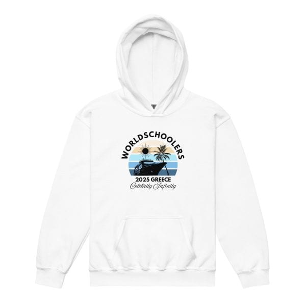 Greece 2025 | Black Font | Youth hoodie