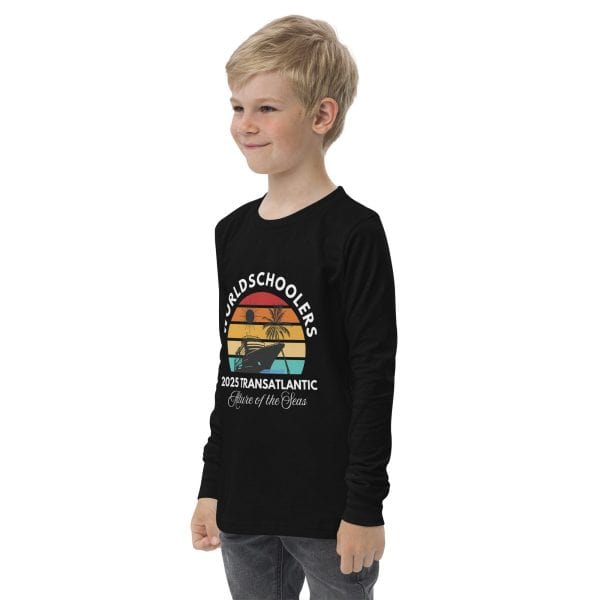 Transatlantic Allure of the Seas 2025 | White Font | Youth long sleeve tee