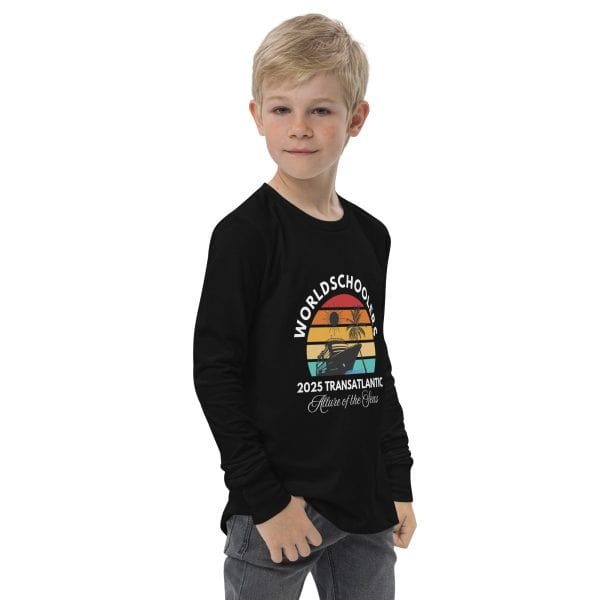 Transatlantic Allure of the Seas 2025 | White Font | Youth long sleeve tee