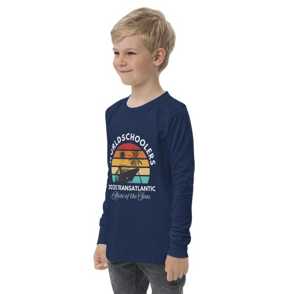 Transatlantic Allure of the Seas 2025 | White Font | Youth long sleeve tee