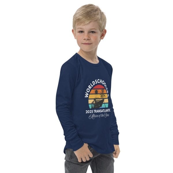 Transatlantic Allure of the Seas 2025 | White Font | Youth long sleeve tee