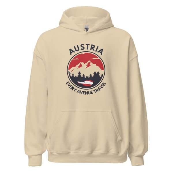 Austria 2025 | Mountain logo - Black Font | Unisex Hoodie