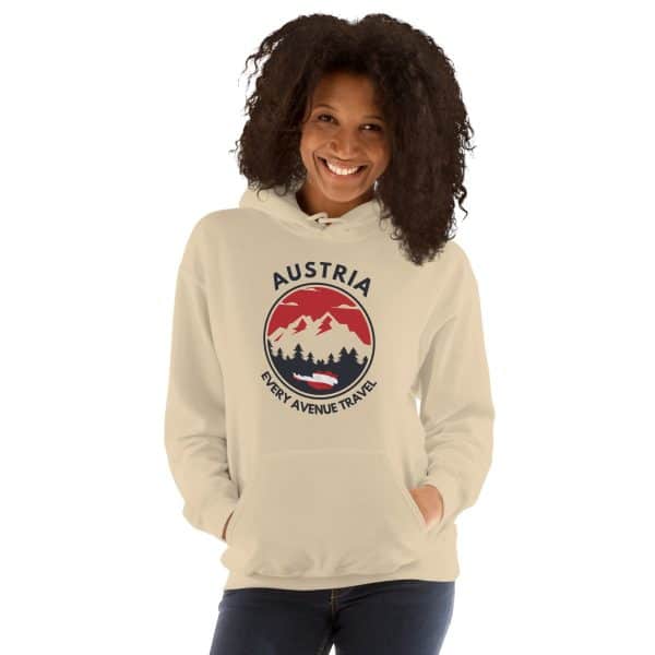 Austria 2025 | Mountain logo - Black Font | Unisex Hoodie