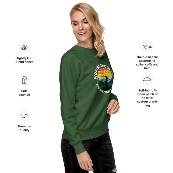 Austria 2025 | Official Kicking logo - White Font | Unisex Premium Sweatshirt