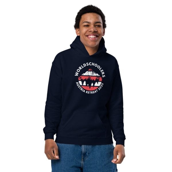 Austria 2025 | Official Red logo - White Font | Youth heavy blend hoodie
