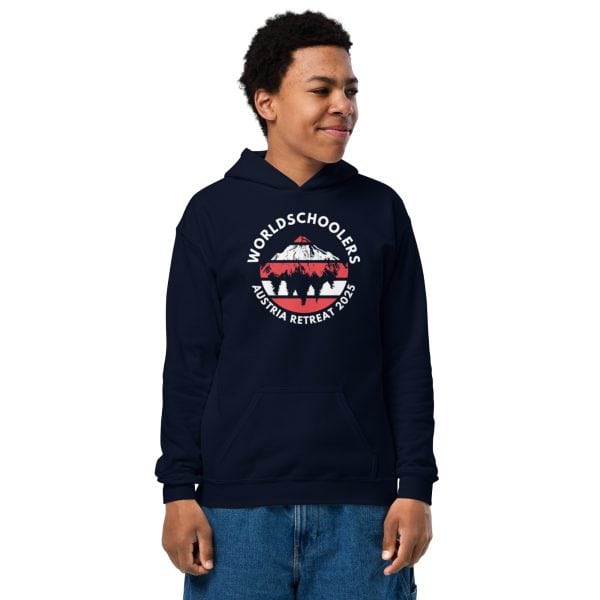 Austria 2025 | Official Red logo - White Font | Youth heavy blend hoodie