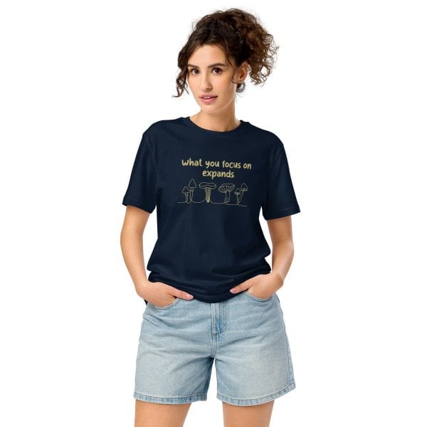 What You Focus On Expands | Unisex organic mid-light t-shirt