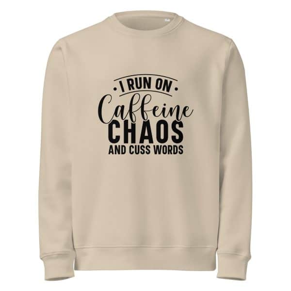 Caffeine Chaos Cuss Words | Unisex organic mid-weight sweatshirt