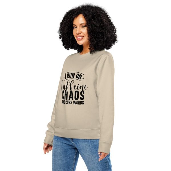 Caffeine Chaos Cuss Words | Unisex organic mid-weight sweatshirt
