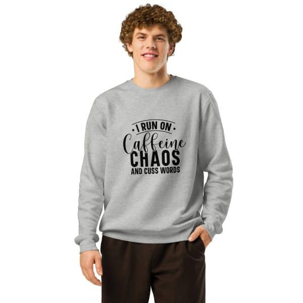 Caffeine Chaos Cuss Words | Unisex organic mid-weight sweatshirt