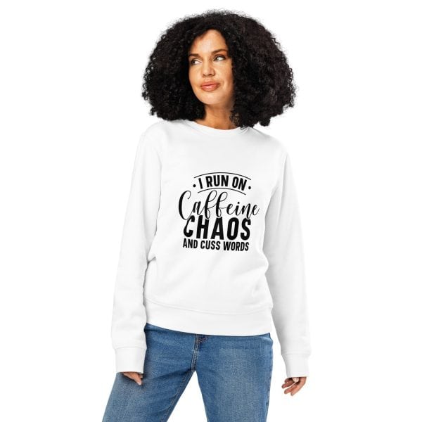 Caffeine Chaos Cuss Words | Unisex organic mid-weight sweatshirt