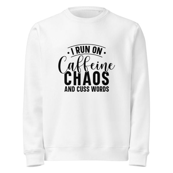 Caffeine Chaos Cuss Words | Unisex organic mid-weight sweatshirt