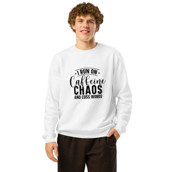 Caffeine Chaos Cuss Words | Unisex organic mid-weight sweatshirt