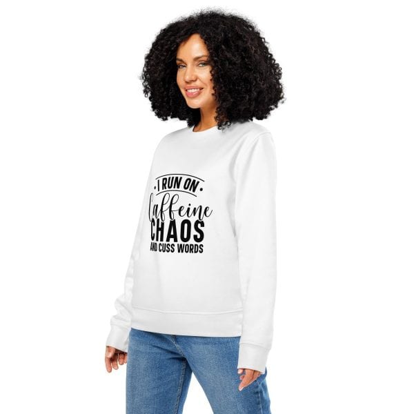 Caffeine Chaos Cuss Words | Unisex organic mid-weight sweatshirt