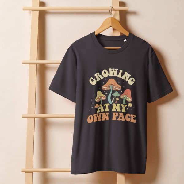 Growing At My Own Pace | Unisex organic ribbed neck t-shirt