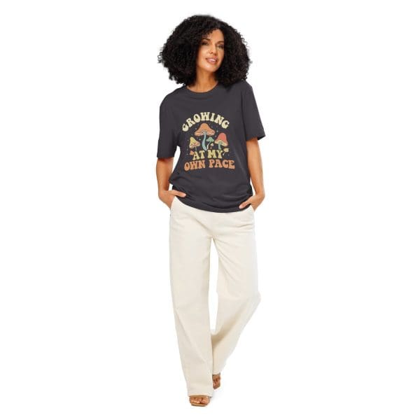 Growing At My Own Pace | Unisex organic ribbed neck t-shirt
