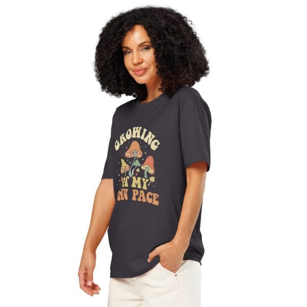 Growing At My Own Pace | Unisex organic ribbed neck t-shirt