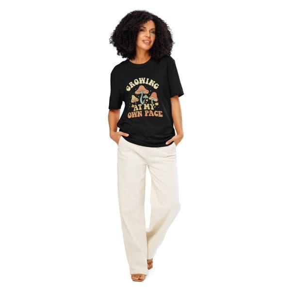 Growing At My Own Pace | Unisex organic ribbed neck t-shirt