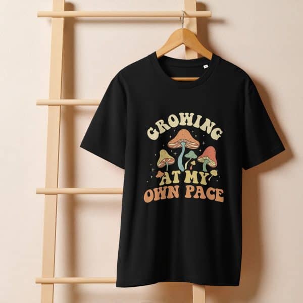 Growing At My Own Pace | Unisex organic ribbed neck t-shirt