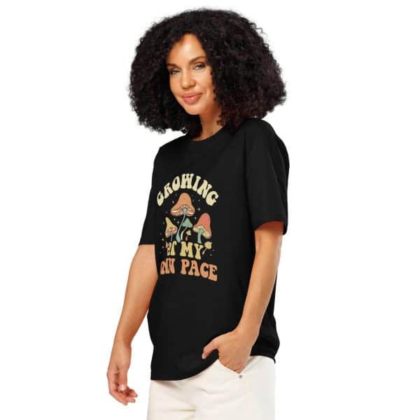 Growing At My Own Pace | Unisex organic ribbed neck t-shirt