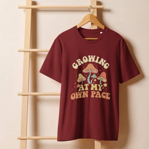 Growing At My Own Pace | Unisex organic ribbed neck t-shirt