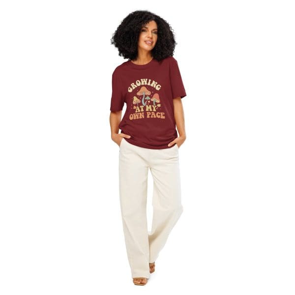 Growing At My Own Pace | Unisex organic ribbed neck t-shirt