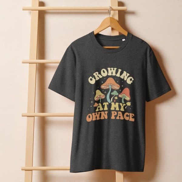 Growing At My Own Pace | Unisex organic ribbed neck t-shirt