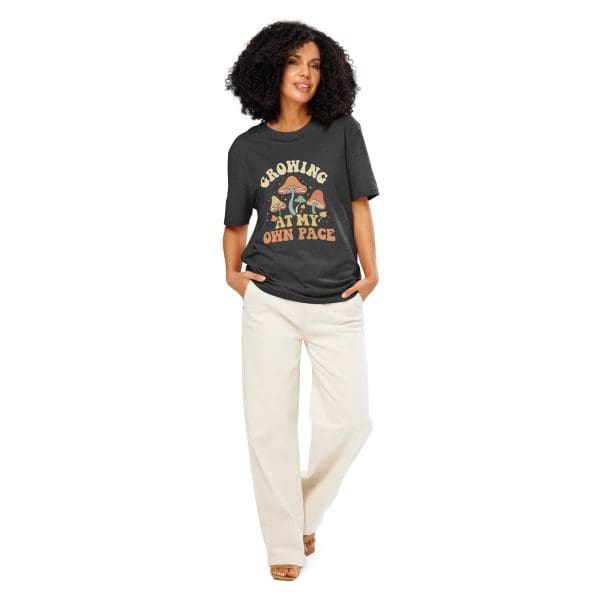 Growing At My Own Pace | Unisex organic ribbed neck t-shirt