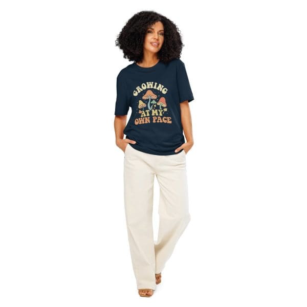 Growing At My Own Pace | Unisex organic ribbed neck t-shirt