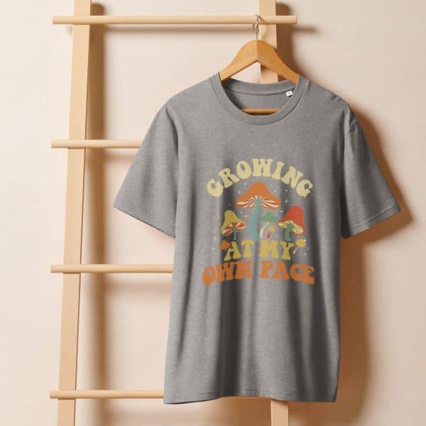 Growing At My Own Pace | Unisex organic ribbed neck t-shirt