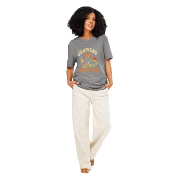 Growing At My Own Pace | Unisex organic ribbed neck t-shirt