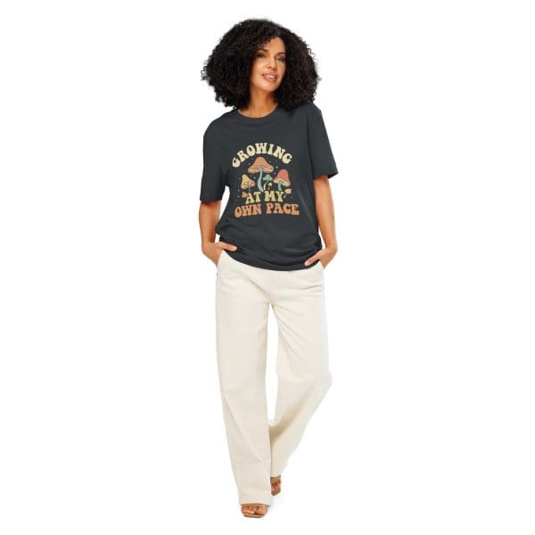 Growing At My Own Pace | Unisex organic ribbed neck t-shirt