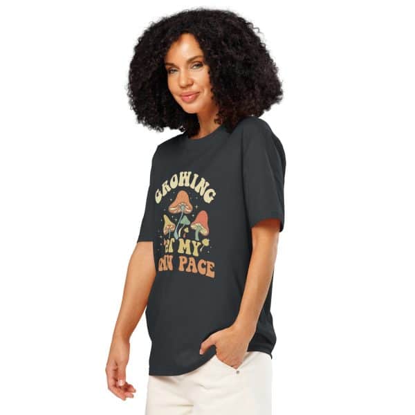 Growing At My Own Pace | Unisex organic ribbed neck t-shirt
