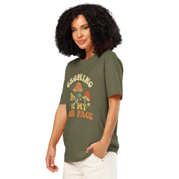 Growing At My Own Pace | Unisex organic ribbed neck t-shirt