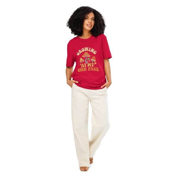 Growing At My Own Pace | Unisex organic ribbed neck t-shirt