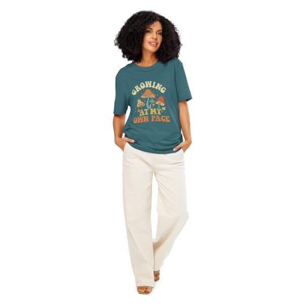 Growing At My Own Pace | Unisex organic ribbed neck t-shirt